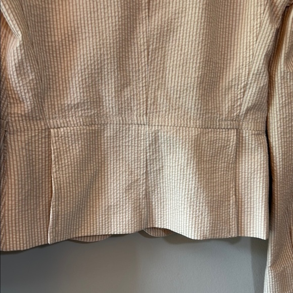 Banana Republic Tan Blazer Lightweight stripped Tailored Fit Size 0 NWOT - Picture 8 of 8